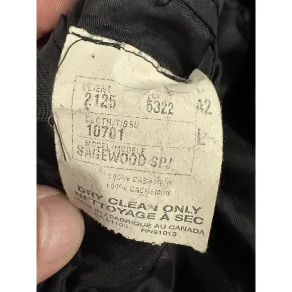 Jack Victor Prossimo 42L Men's Black Loro Piana Cashmere Blazer Classic Preppy